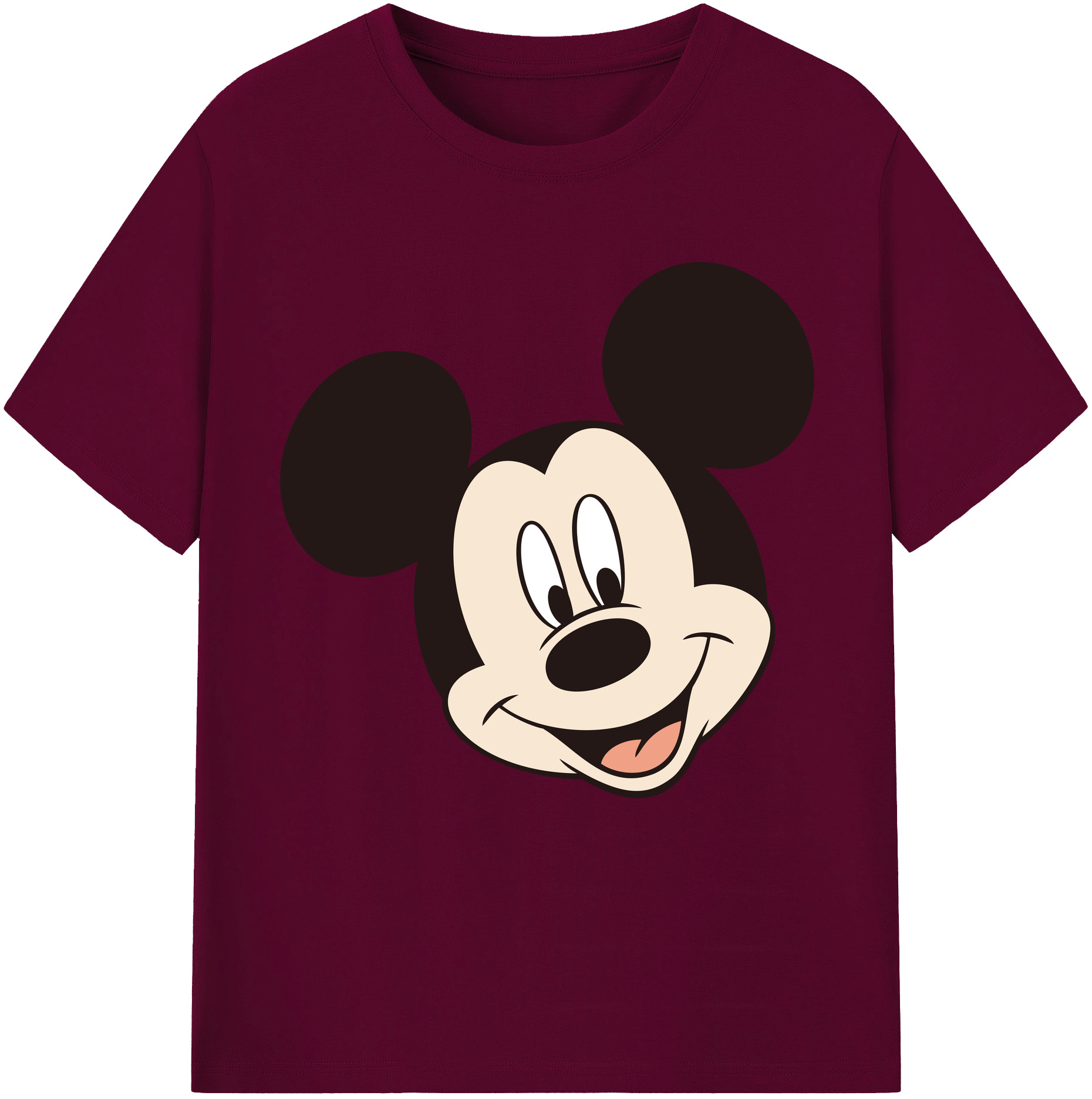 （画像用） ミッキーマウス Mickey Mouse レディースカジュアルプリントTシャツ（綿100％）